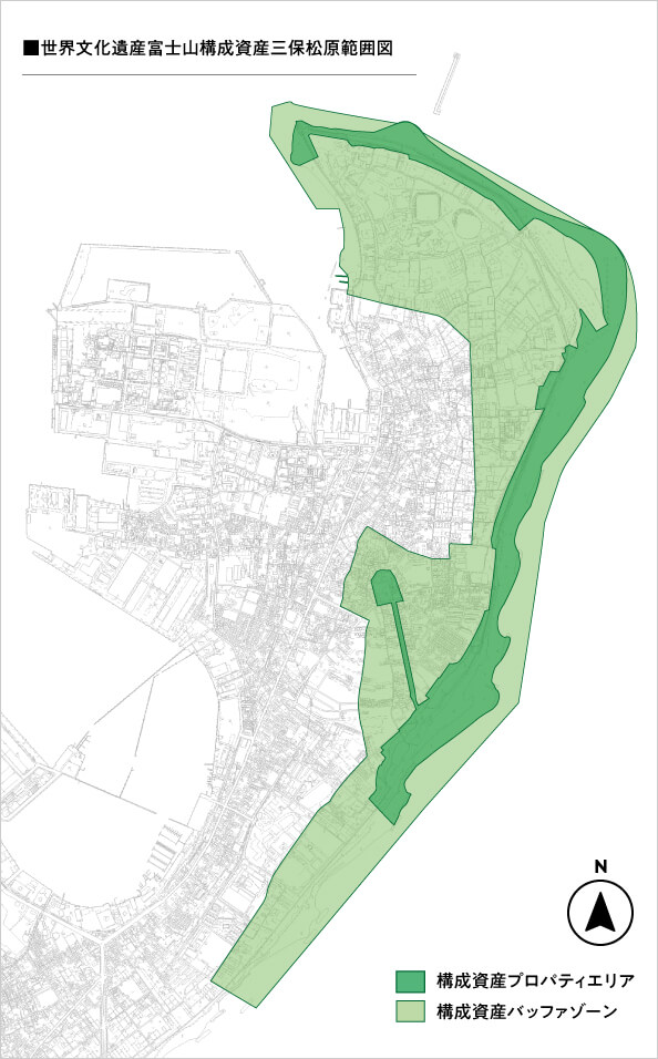 Area of Miho no Matsubaraa, a cultural asset of the Fujisan world cultural heritage site